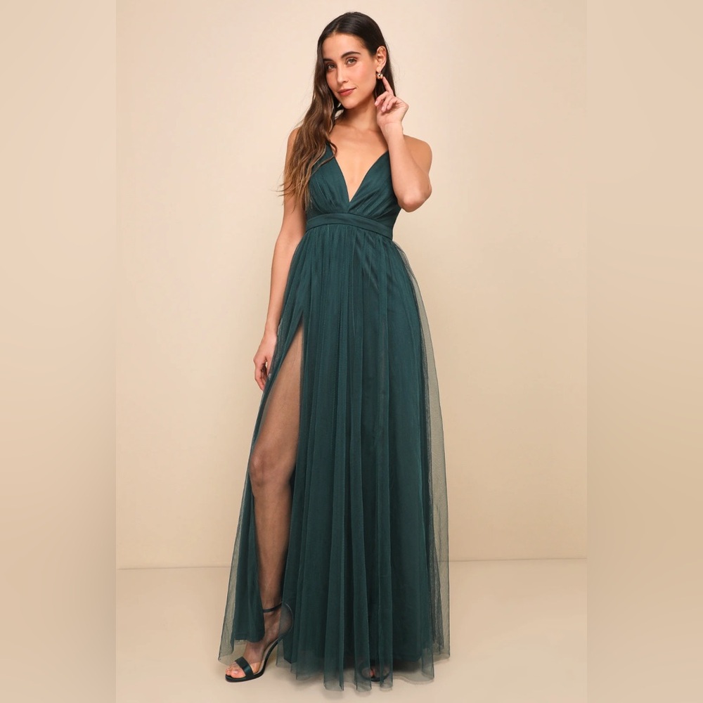 Lulu's Deep Green Maxi Dress